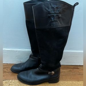 Tory Burch Simone leather riding boot, size 7.5